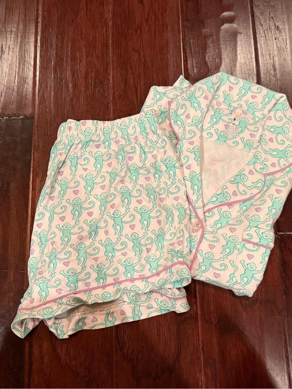 Aqua and pink roller rabbit pajamas